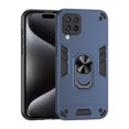 thumbnail image 1 of Designed for Samsung Galaxy A22 4G Case, Military Grade Protective Phone Case Rugged Hard PC + Soft TPU Cover with Enhanced Metal Ring Kickstand [Support Magnet Mount], Navyblue, 1 of 6