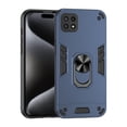 thumbnail image 1 of Designed for Samsung Galaxy A22 5G Case, Military Grade Protective Phone Case Rugged Hard PC + Soft TPU Cover with Enhanced Metal Ring Kickstand [Support Magnet Mount], Navyblue, 1 of 5