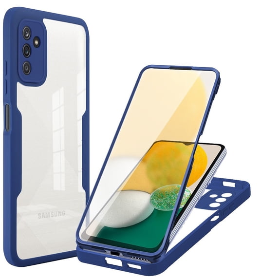 Designed for Samsung Galaxy A25 5G Case, Full-Body Protection Phone Cover with Screen Protector Built-in Touch Sensitive Anti Scratch Upgraded Shockproof TPU Bumper Case for A25 5G - Blue