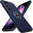 thumbnail image 1 of Designed for Samsung Galaxy A25 Heavy Duty Case with Built-in Kickstand, Dual Layer Protection with Rotating Holder Ring, Sturdy Case for Samsung Galaxy A25, Navy, 1 of 6