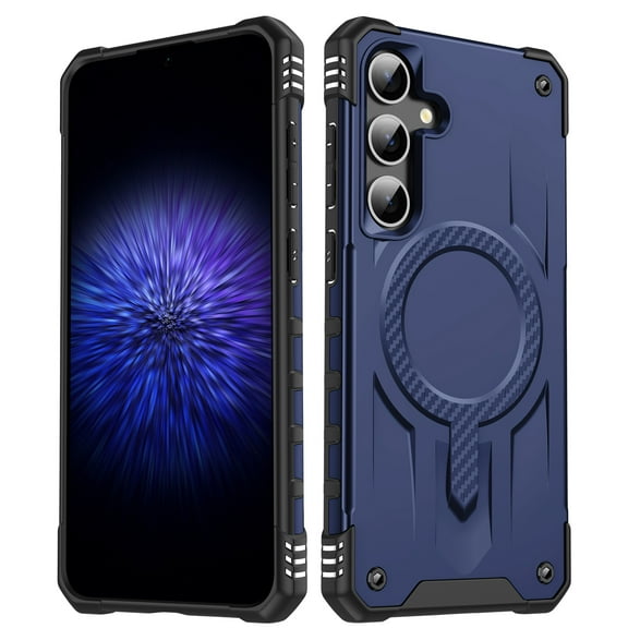 Designed for Samsung Galaxy A26 5G - Compatible with MagSafe Support Wireless Charging Rugged Shockproof Anti-Slip Military Grade Protective Phone Cover for Samsung Galaxy A26 5G, Blue