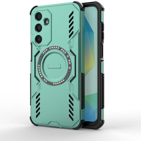 Designed for Samsung Galaxy A26 5G Magnetic Phone Case,Compatible with Mag-Safe,Military-Grade Protection,Heavy Duty Shockproof Anti-fall Tough Rugged Dropproof Phone Case,Green