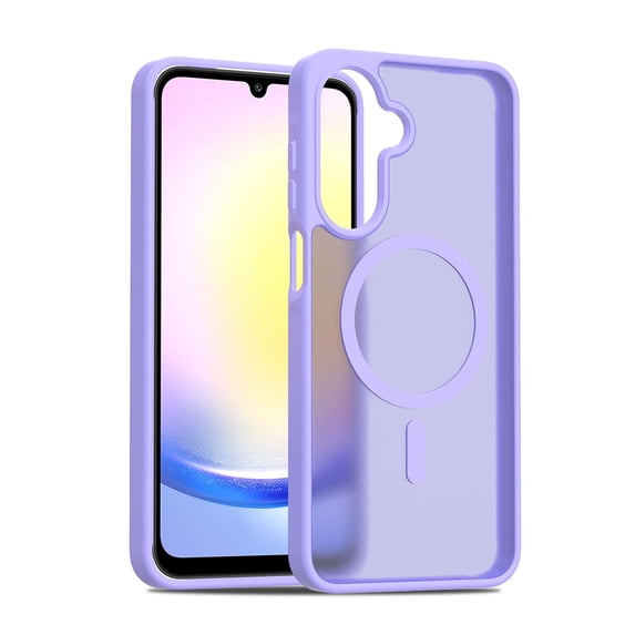Designed For Samsung Galaxy A26 5G Phone Case,Compatible with MagSafe,Anti-Scratch Anti-Fingerprint Shockproof Skin Feeling Frosted Translucent Ultra Slim Thin Fit Phone Case Cover,Purple