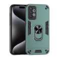thumbnail image 1 of Designed for Samsung Galaxy A32 5G Case, Military Grade Protective Phone Case Rugged Hard PC + Soft TPU Cover with Enhanced Metal Ring Kickstand [Support Magnet Mount], Darkgreen, 1 of 7