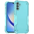 thumbnail image 1 of Designed for Samsung Galaxy A35 5G Back Hybrid Slim Fit Thin Lightweight Hard PC Bumper Frame 2in1 Shockproof Armor Protection Phone Case Cover [Teal Mint], 1 of 11