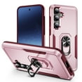 thumbnail image 1 of Designed for Samsung Galaxy A35 Case, Military-Grade Drop Protection, Shockproof Phone Case Cover, Magnetic Car Mount Ring Kickstand Bumper Hard Case for Samsung Galaxy A35, Pink+Rose, 1 of 10