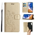 thumbnail image 1 of Designed for Samsung Galaxy A35 Case, Wrist Strap Flip Kickstand PU Leather Wallet Case Cash Card Slots Holder, Protective Shockproof Pattern Women Cover for Samsung Galaxy A35, Gold, 1 of 7
