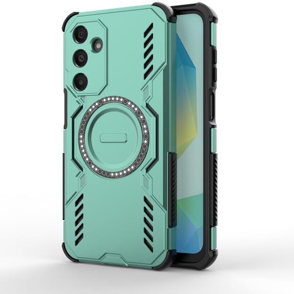 Designed for Samsung Galaxy A36 5G Magnetic Phone Case,Compatible with Mag-Safe,Military-Grade Protection,Heavy Duty Shockproof Anti-fall Tough Rugged Dropproof Phone Case,Green