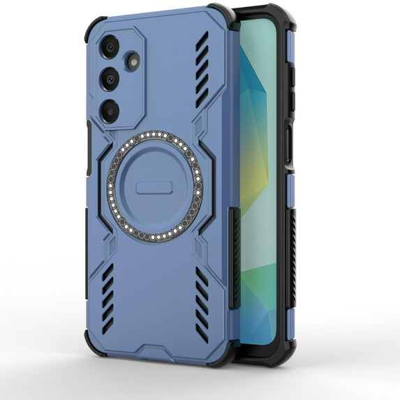 Designed for Samsung Galaxy A36 5G Magnetic Phone Case,Compatible with Mag-Safe,Military-Grade Protection,Heavy Duty Shockproof Anti-fall Tough Rugged Dropproof Phone Case,Blue