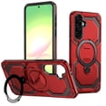 thumbnail image 1 of Designed for Samsung Galaxy A36 5G Magnetic Phone Case,With 360°Rotatable Ring Kickstand,Compatible with Mag-safe,Heavy Duty Shockproof Military-Grade Protection Rugged Phone Case,Red, 1 of 7