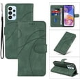 thumbnail image 1 of Designed for Samsung Galaxy A53 5G Case Wallet for Women, Flip Folio Cover with PU Leather Kickstand Credit Card Holder Slots Magnetic Wrist Strap Protective Phone Case for A53 5G, Green, 1 of 10
