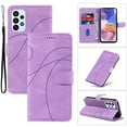 thumbnail image 1 of Designed for Samsung Galaxy A53 5G Case Wallet for Women, Flip Folio Cover with PU Leather Kickstand Credit Card Holder Slots Magnetic Wrist Strap Protective Phone Case for A53 5G, Purple, 1 of 10