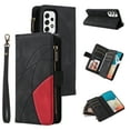 thumbnail image 1 of Designed for Samsung Galaxy A53 5G, Wallet Cases Zipper Leather Card Slot Flip Magnetic Phone Cover Compatible with Samsung Galaxy A53 5G Wrist Strap Kickstand Stand Purse,Black, 1 of 7