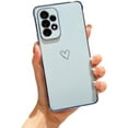 thumbnail image 1 of Designed for Samsung Galaxy A53 5g 6.5 inches Phone Case with Camera Protection,Luxury Cute Love Heart Plating Edge Phone Case,Soft Silicone Shockproof Cover Bumper (Blue), 1 of 6