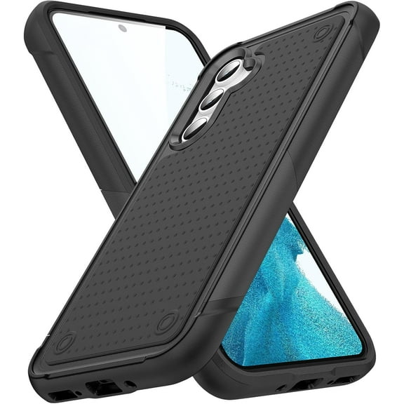 Designed for Samsung Galaxy A54 5G Case 2 in 1 Gift Militay Grade Drop Protective Rugged Heavy Duty Cover Shockproof Case for Galaxy A54 5G Phone Case for Women Men Boy Girl (Black+Black)