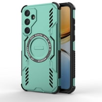 Designed for Samsung Galaxy A55 Heavy Duty Magnetic Phone Case,Compatible with Mag-safe,Military Grade Drop Protection,Dropproof Anti-fall Tough Rugged Durable Shockproof Phone Case,Green