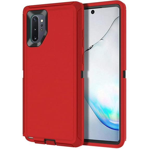 Designed for Samsung Galaxy Note 10 Heavy Duty Case, Triple Layer Protection Shockproof Dropproof Dustproof Anti-Scratch Phone Case Cover for Samsung Galaxy Note 10,Red
