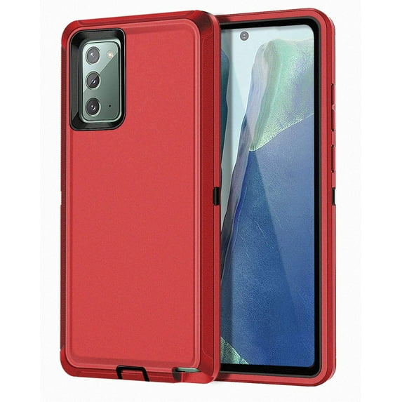 Designed for Samsung Galaxy Note 20 Heavy Duty Case, Triple Layer Protection Shockproof Dropproof Dustproof Anti-Scratch Phone Case Cover for Samsung Galaxy Note 20,Red