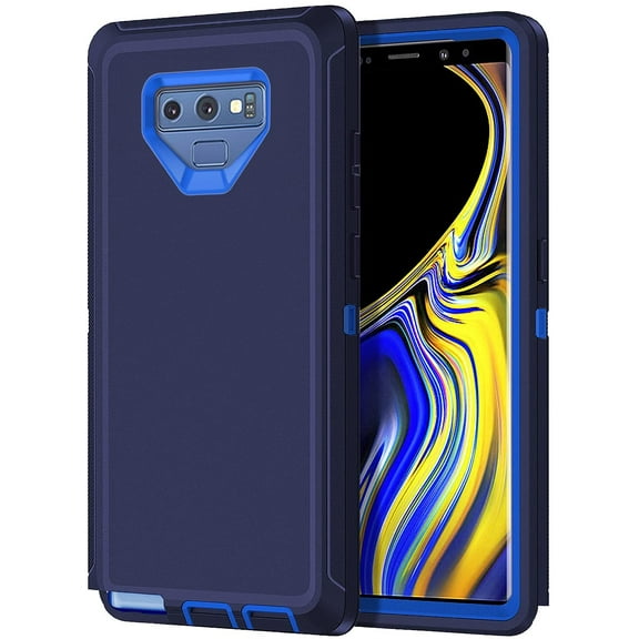 Designed for Samsung Galaxy Note 9 Heavy Duty Case, Triple Layer Protection Shockproof Dropproof Dustproof Anti-Scratch Phone Case Cover for Samsung Galaxy Note 9,Blue