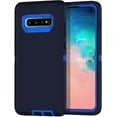 thumbnail image 1 of Designed for Samsung Galaxy S10 Heavy Duty Case, Triple Layer Protection Shockproof Dropproof Dustproof Anti-Scratch Phone Case Cover for Samsung Galaxy S10,Blue, 1 of 7