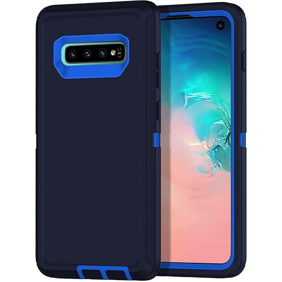 Designed for Samsung Galaxy S10 Plus Heavy Duty Case, Triple Layer Protection Shockproof Dropproof Dustproof Anti-Scratch Phone Case Cover for Samsung Galaxy S10 Plus,Blue