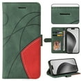 thumbnail image 1 of Designed for Samsung Galaxy S10 Wallet Case, [RFID Blocking] PU Leather Folio Kickstand [TPU Protective Interior Case], Magnetic Closure Card Slot with Hand Strap Shockproof Phone Cover,Green, 1 of 6