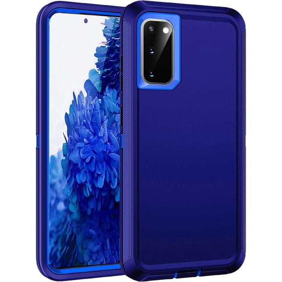 Designed for Samsung Galaxy S20 FE Heavy Duty Case, Triple Layer Protection Shockproof Dropproof Dustproof Anti-Scratch Phone Case Cover for Samsung Galaxy S20 FE,Blue