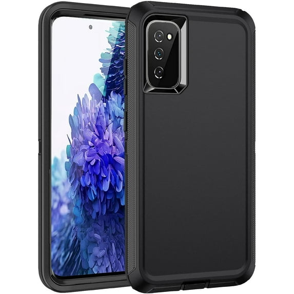 Designed for Samsung Galaxy S20 FE Heavy Duty Case, Triple Layer Protection Shockproof Dropproof Dustproof Anti-Scratch Phone Case Cover for Samsung Galaxy S20 FE,Black