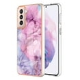 thumbnail image 1 of Designed for Samsung Galaxy S21 Marble Case, Ultra Thin Girls Women Plating Marble Designed Flexible Soft TPU IMD Marble Protective Case Cover for Samsung Galaxy S21 - Pink, 1 of 6