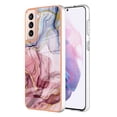thumbnail image 1 of Designed for Samsung Galaxy S21 Plus Marble Case, Ultra Thin Girls Women Plating Marble Designed Flexible Soft TPU IMD Marble Protective Case Cover for Samsung Galaxy S21 Plus - Rose, 1 of 6