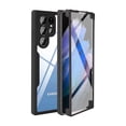thumbnail image 1 of Designed for Samsung Galaxy S21 Ultra Case Full-Body Bumper Case Cover Built in Screen Protector Shockproof Transparent Back 360 Full Body Protective Case for Samsung Galaxy S21 Ultra, Black, 1 of 8