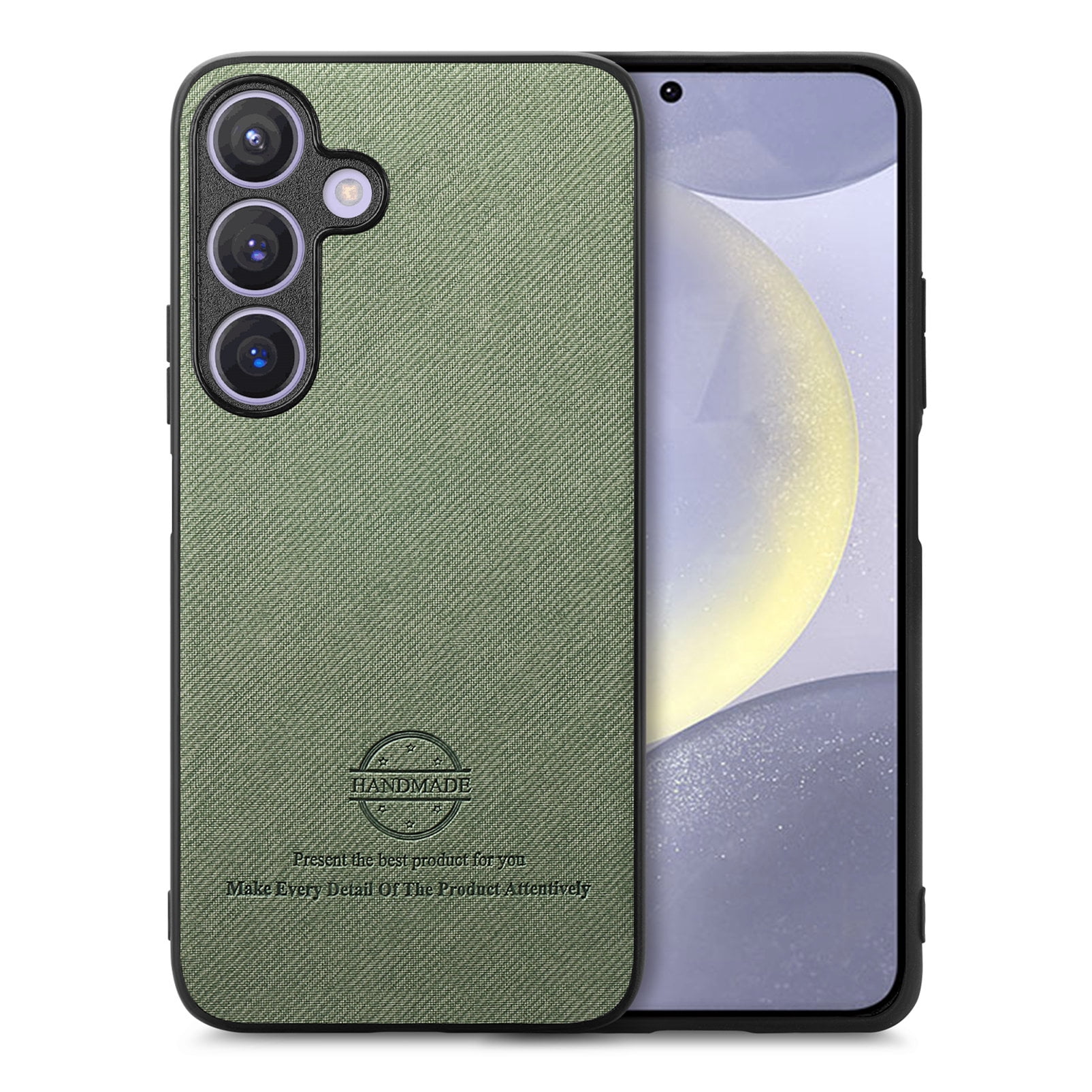 Designed for Samsung Galaxy S22 Classic Case, Slim Leather Luxury Business PU Non-Slip Texture Grip Shockproof Bumper Protective Phone Cover Men Women For Samsung Galaxy S22,Green