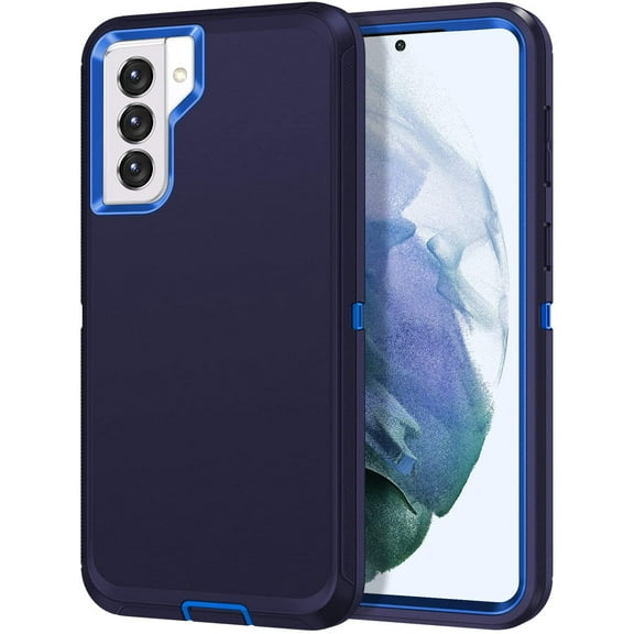 Designed for Samsung Galaxy S22 Heavy Duty Case, Triple Layer Protection Shockproof Dropproof Dustproof Anti-Scratch Phone Case Cover for Samsung Galaxy S22,Blue