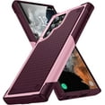 thumbnail image 1 of Designed for Samsung Galaxy S22 Ultra Case Gift Militay Grade Drop Protective Rugged Heavy Duty Cover Shockproof Case for Galaxy S22 Ultra Phone Case for Women Men boy Girl (Pink+Rose Red), 1 of 17