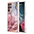 thumbnail image 1 of Designed for Samsung Galaxy S22 Ultra Marble Case, Ultra Thin Girls Women Plating Marble Designed Flexible Soft TPU IMD Marble Protective Case Cover for Samsung Galaxy S22 Ultra - Rose, 1 of 6