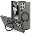 thumbnail image 1 of Designed for Samsung Galaxy S22 Ultra PU Leather Case, [Compatible with Mag-Safe] with Stand, Shockproof Back Slim Protective Phone Case for Men Women for Samsung Galaxy S22 Ultra, Gray, 1 of 10