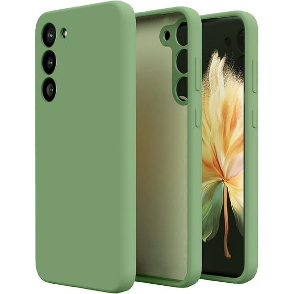 Designed for Samsung Galaxy S23 5G Case,Slim Liquid Silicone Rubber Shockproof Phone Cover Soft Anti-Scratch Microfiber Lining Protection Case for Samsung Galaxy S23 5G 2023 (Green)