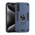 thumbnail image 1 of Designed for Samsung Galaxy S23 FE Case, Military Grade Protective Phone Case Rugged Hard PC + Soft TPU Cover with Enhanced Metal Ring Kickstand [Support Magnet Mount], Navyblue, 1 of 7
