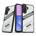 thumbnail image 1 of Designed for Samsung Galaxy S23 FE Case with Stand, Mil-Grade Drop Protection Adjustable Kickstand Ultra Slim Shockproof Hard PC Soft TPU Clear Portable Phone Cover for Galaxy S23 FE, Black, 1 of 7