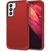 Entronix Heavy Duty Case Compatible with Galaxy S23 Plus, Shockproof Hard Cover, Red