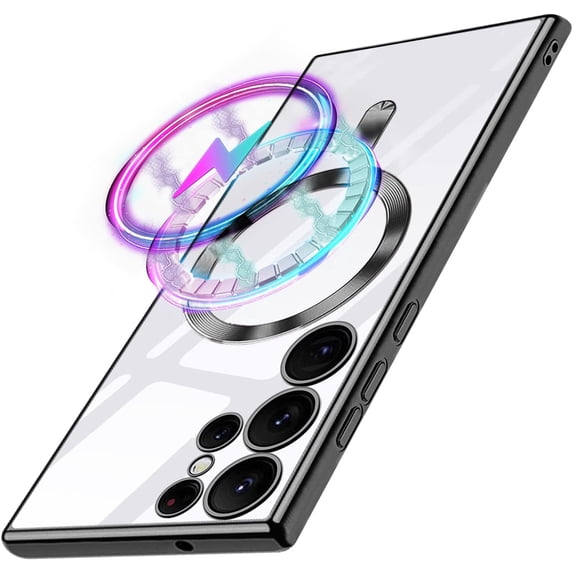 Designed for Samsung Galaxy S23 Ultra 5G Case Clear Compatible with MagSafe Ultra Shockproof Protective Cell Phone Cases Cover Flexible Covers Soft Edge case for Galaxy S23 Ultra case