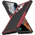 thumbnail image 1 of Designed for Samsung Galaxy S23 Ultra Case 2 in 1 Gift Militay Grade Drop Protective Rugged Heavy Duty Cover Shockproof Case for Galaxy S23 Ultra Phone Case for women men boy girl (Red+Black), 1 of 17