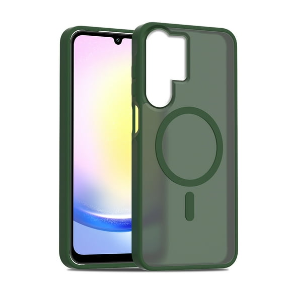 Designed For Samsung Galaxy S23 Ultra Cover Thin fit,Compatible with MagSafe,Compatible with Samsung Galaxy S23 Ultra Built-in Magnetic Anti-Shock Hybrid TPU + Hard PC Back Cell Phone Case,Darkgreen