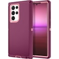 thumbnail image 1 of Entronix Heavy Duty Case Compatible with Galaxy S23 Ultra, Shockproof Hard Cover, Purple, 1 of 8