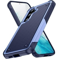 Designed for Samsung Galaxy S24 Case 2 in 1 Gift Militay Grade Drop Protective Rugged Heavy Duty Cover Shockproof Case for Galaxy S24 5G Phone Case for Women Men Boy Girl (Purple Blue)
