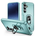 thumbnail image 1 of Designed for Samsung Galaxy S24 Case, Military-Grade Drop Protection, Shockproof Phone Case Cover, Magnetic Car Mount Ring Kickstand Bumper Hard Case for Samsung Galaxy S24, Green, 1 of 10