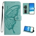 thumbnail image 1 of Designed for Samsung Galaxy S24 FE Case Wallet, Women Flip Folio Cover with Butterfly Embossed PU Leather Kickstand Credit Card Holder Slots Wrist Strap Phone Case for Galaxy S24 FE, Green, 1 of 5