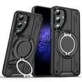 thumbnail image 1 of Designed for Samsung Galaxy S24 FE Magnetic Hard Case, Compatible with Magsafe, Rugged 360 Rotating Ring Kickstand Heavy Duty Shockproof Protection Phone Case for Samsung Galaxy S24 FE, Black, 1 of 8