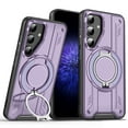 thumbnail image 1 of Designed for Samsung Galaxy S24 FE Magnetic Hard Case, Compatible with Magsafe, Rugged 360 Rotating Ring Kickstand Heavy Duty Shockproof Protection Phone Case for Samsung Galaxy S24 FE, Purple, 1 of 8