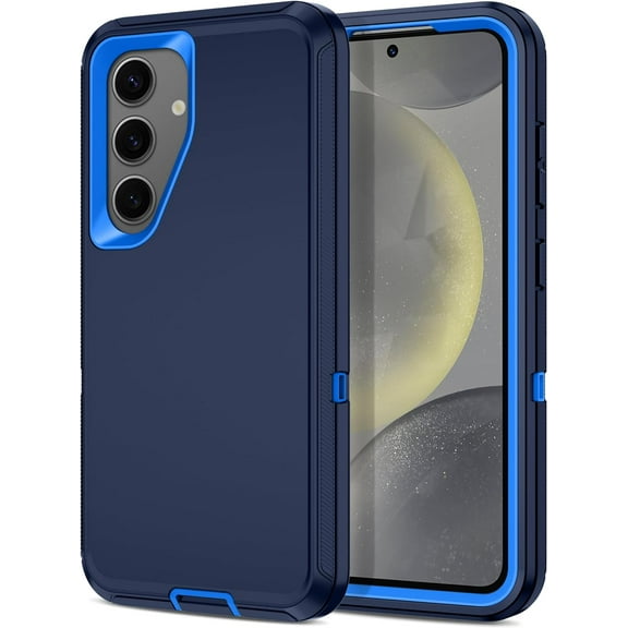 Designed for Samsung Galaxy S24 Heavy Duty Case, Triple Layer Protection Shockproof Dropproof Dustproof Anti-Scratch Phone Case Cover for Samsung Galaxy S24,Blue